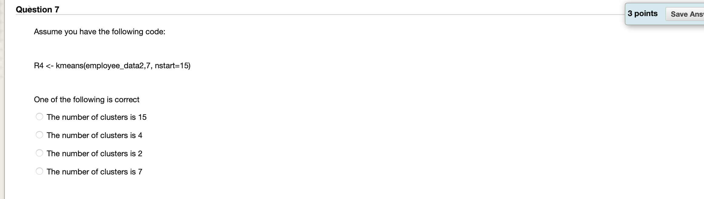 Solved Question 7 3 points Save Ans Assume you have the | Chegg.com