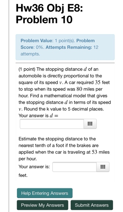 Solved Hw36 Obj E8: Problem 10 Problem Value: 1 point(s). | Chegg.com