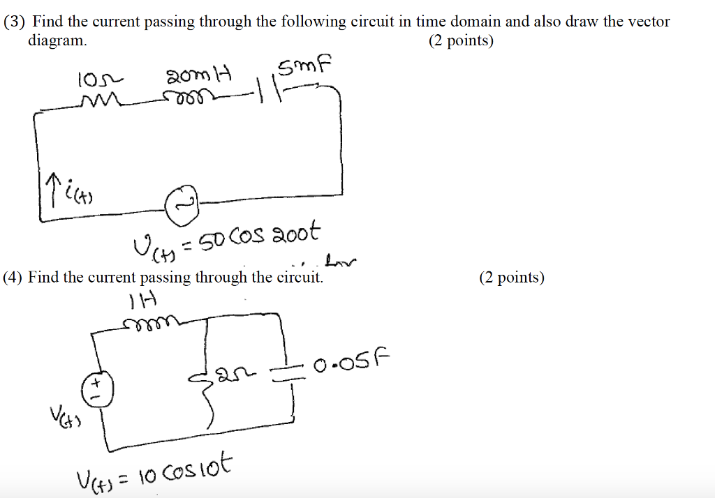 Solved (3) Find the current passing through the following | Chegg.com