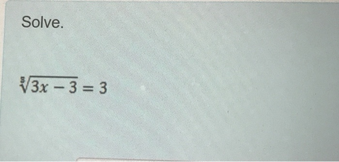 solve 33 3 5x