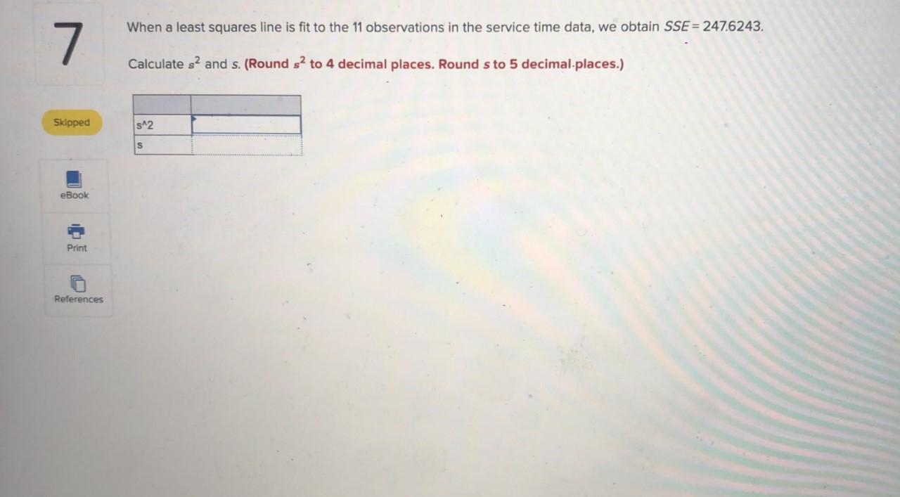 Solved When a least squares line is fit to the 11 | Chegg.com