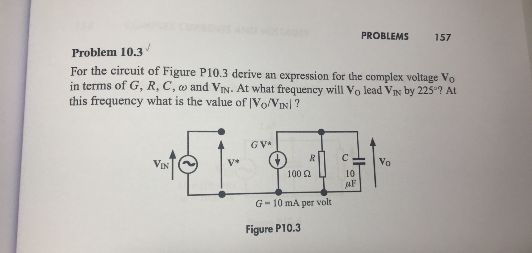 Solved Problems 157 Problem 10 3v For The Circuit Of Fig Chegg Com