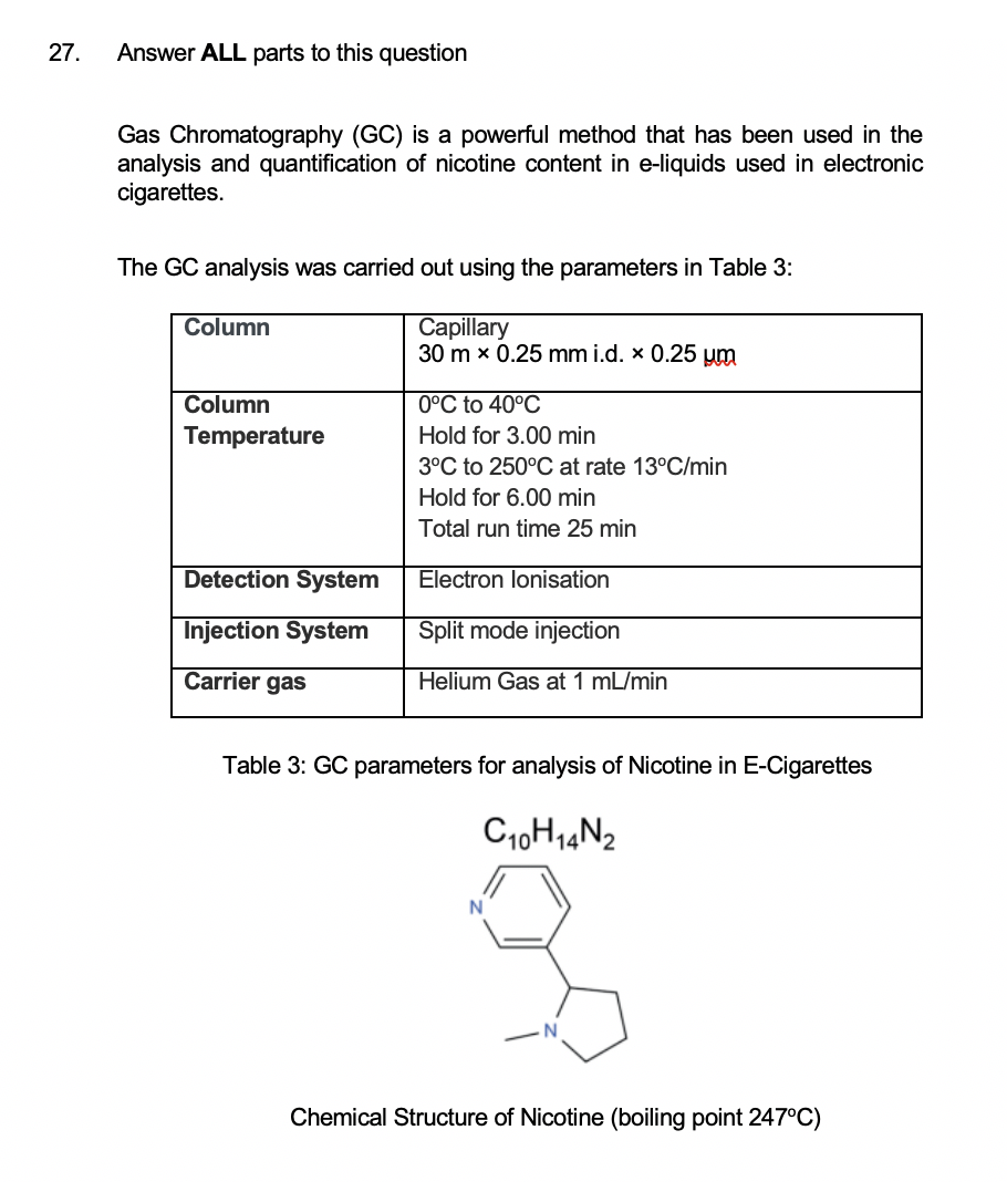 27. Answer ALL parts to this question Gas | Chegg.com