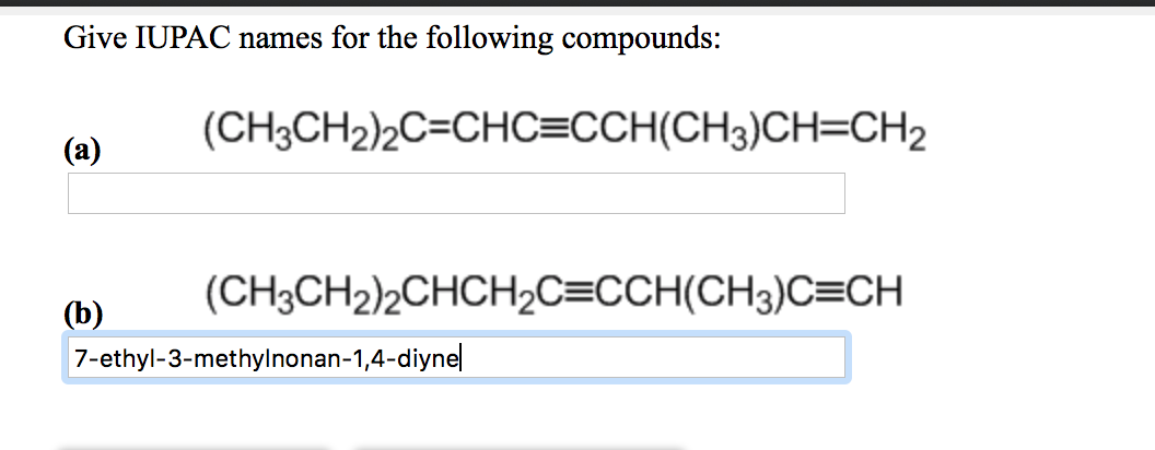 Solved Give IUPAC Names For The Following Compounds Chegg Com