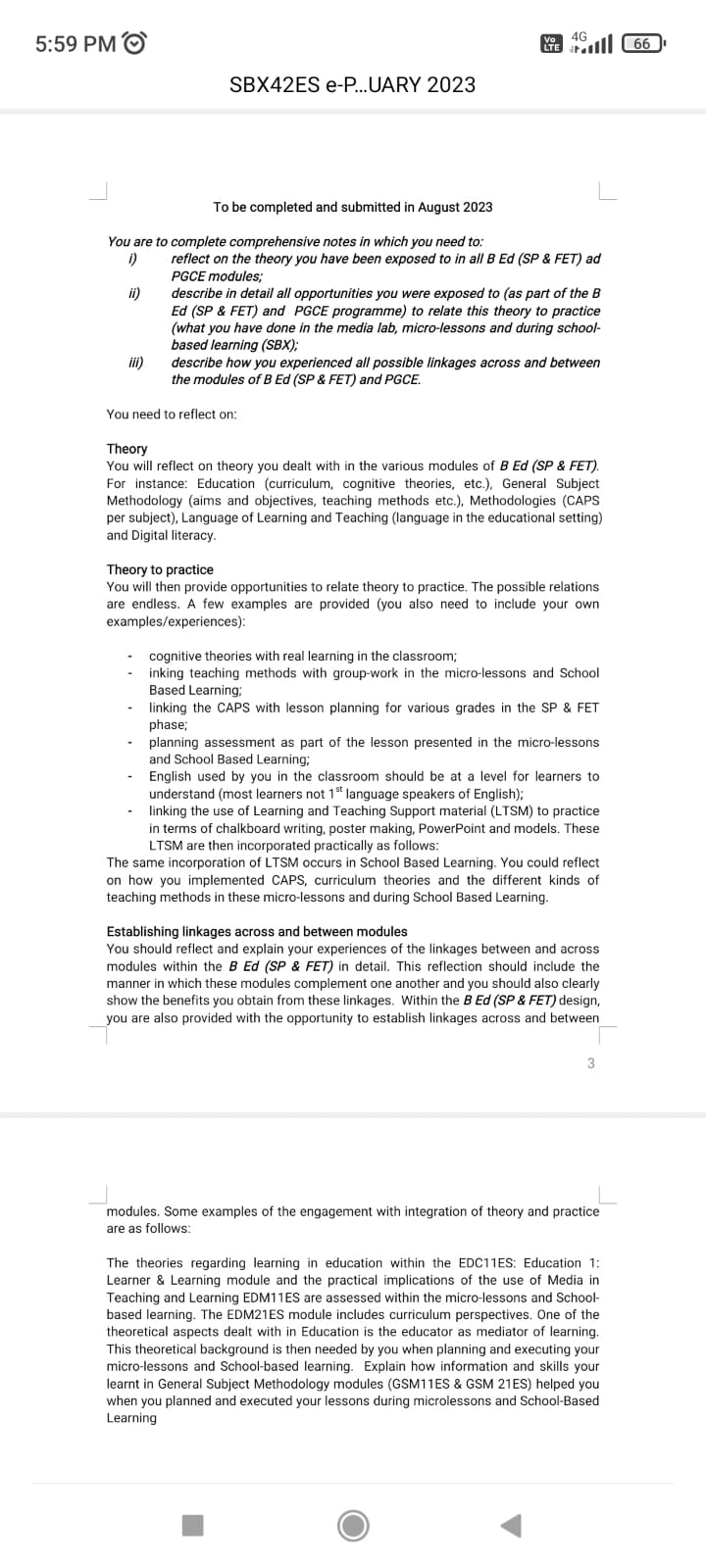 To be completed and submitted in August 2023 You are | Chegg.com