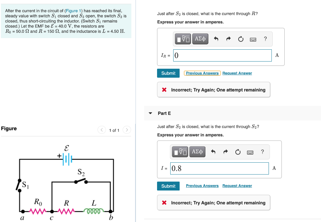 Solved After the current in the circuit of (Figure 1) has | Chegg.com