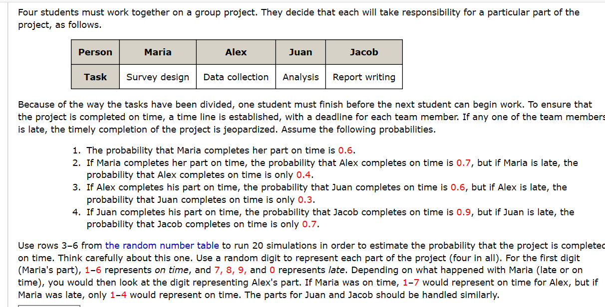 group assignments that students must work