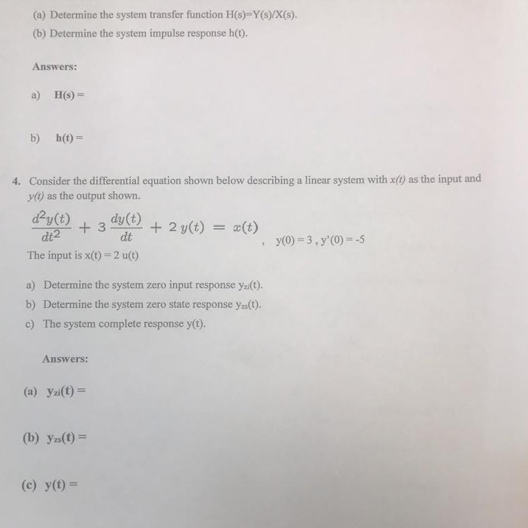 Solved 1 Determine The Laplace Transform Of The Followin Chegg Com