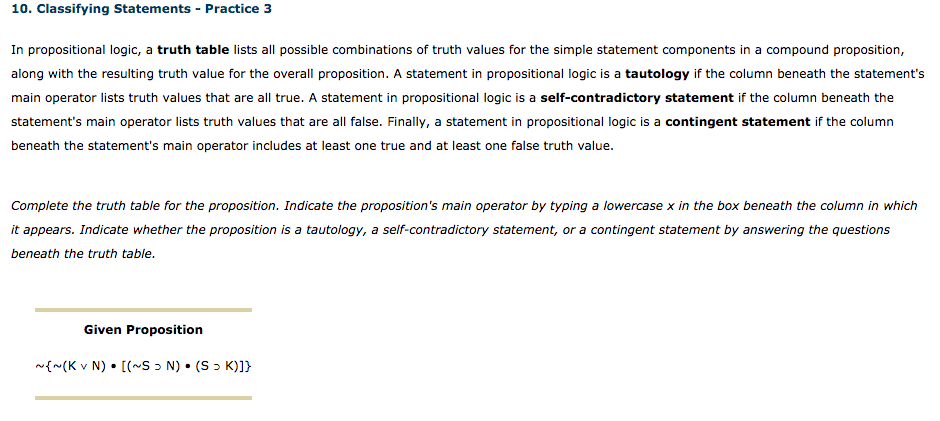 Solved 10. Classifying Statements - Practice 3 In | Chegg.com