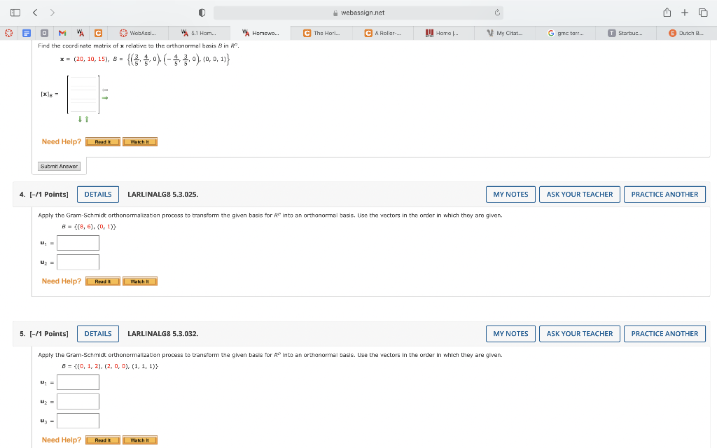 Solved Apply The Gram-Schmidt Orthonormalization Process To | Chegg.com