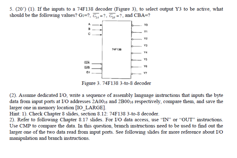 8.17 Input/Output Instructions EXAMPLE Data ae to be | Chegg.com