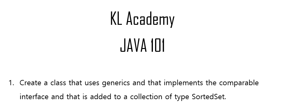 Solved Kl Academy Java 101 1 Create A Class That Uses 2376