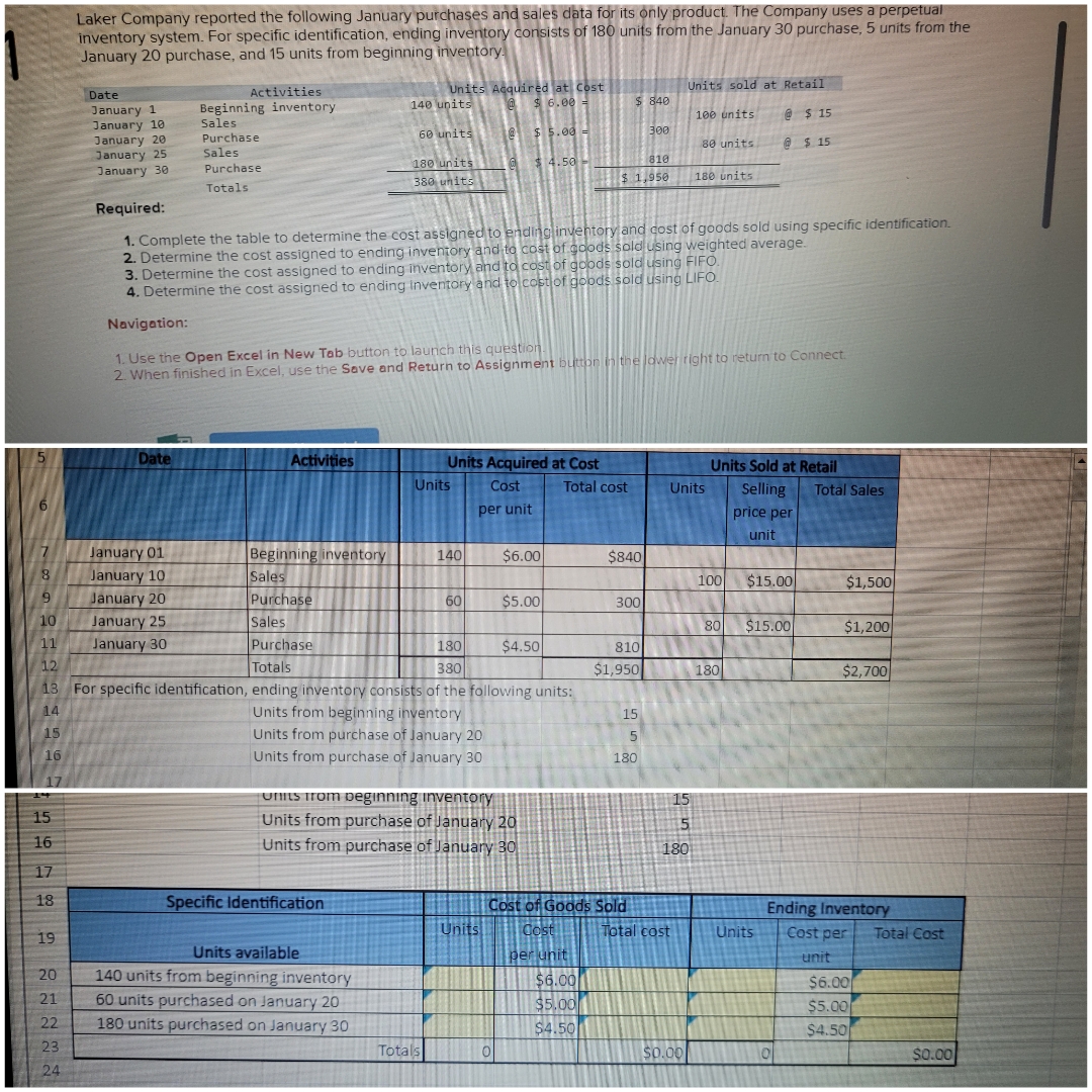 Solved Finance. FIFO & LIFO table | Chegg.com
