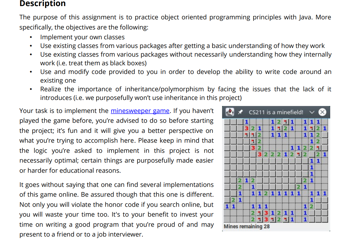 Solved . Description The purpose of this assignment is to | Chegg.com