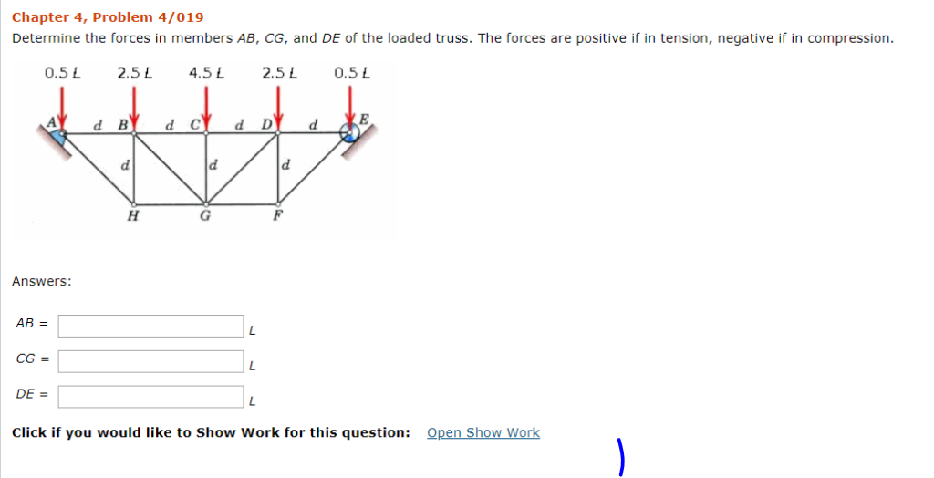 Solved Chapter 4, Problem 4/019 Determine the forces in | Chegg.com