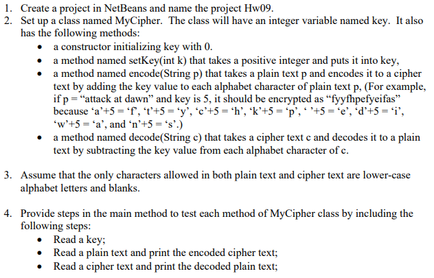 Solved 1. Create A Project In NetBeans And Name The Project | Chegg.com