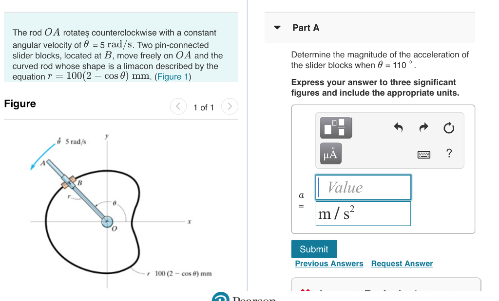 solved-the-rod-oa-rotates-counterclockwise-with-a-constant-chegg