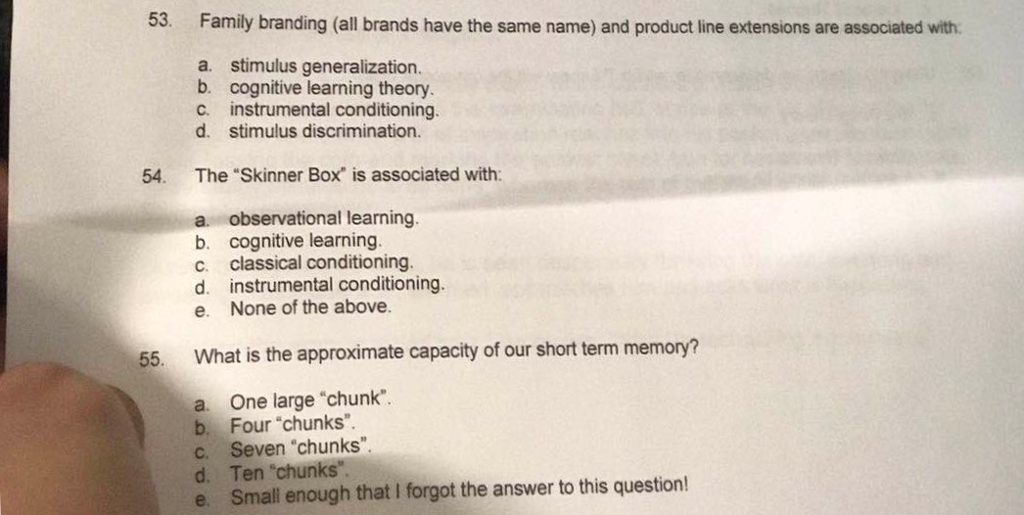 Solved 53 Family Branding all Brands Have The Same Name Chegg
