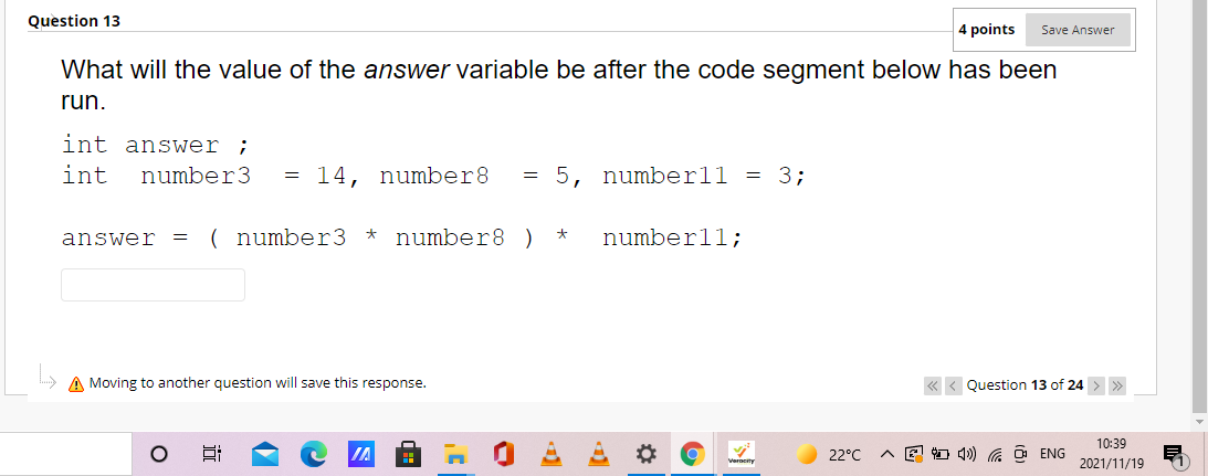 Solved Question 13 4 Points Save Answer What Will The Value | Chegg.com