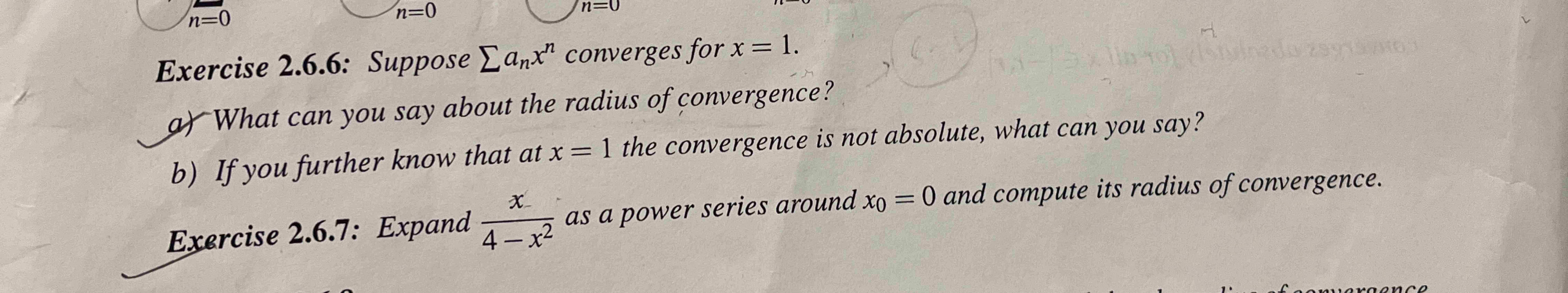 Solved Exercise 2 6 6 Suppose anxn converges For X 1 a Chegg solved-exercise-2-6-6-suppose-anxn-converges-for-x-1-a-chegg