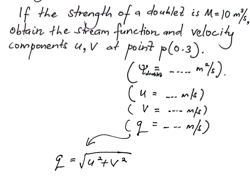 Solved doublez is M= 10 m/s If the strength of a obtain the | Chegg.com