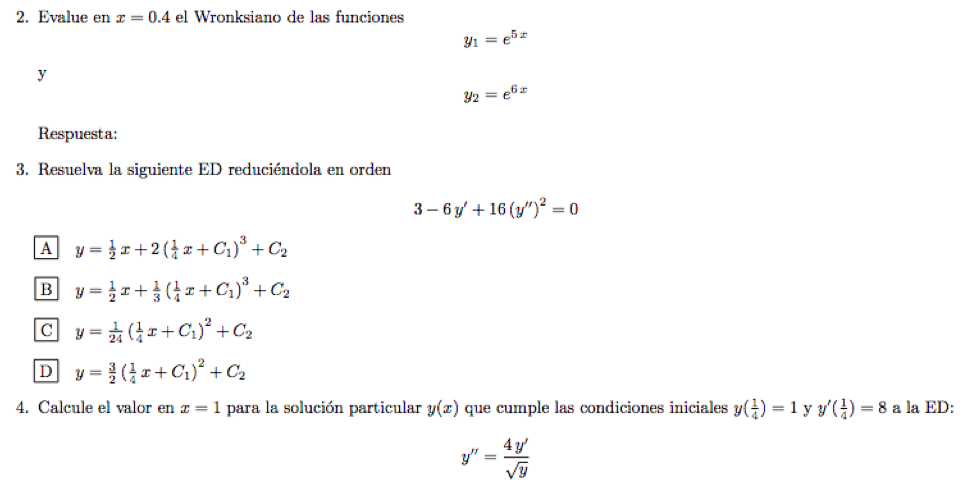 Solved La Siguiente Ecuaci´on Diferencial Es Una Ecuacion De | Chegg.com