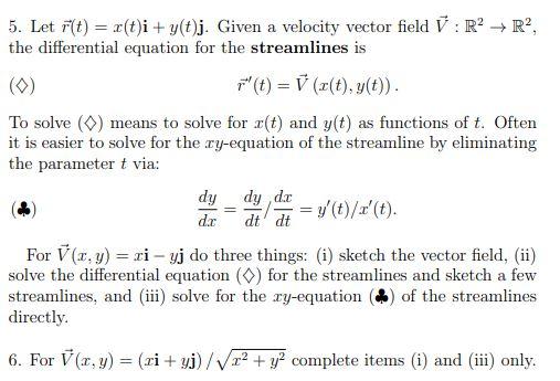 Solved 5 Let R T X T I Y T J Given A Velocity Vect Chegg Com