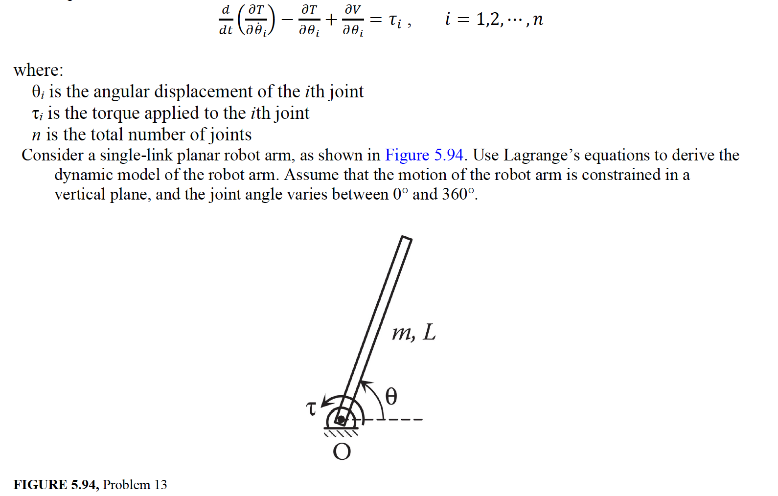 Solved 13. A robot arm consists of rigid links connected by | Chegg.com