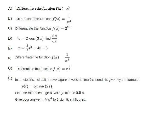 Solved A Differentiate The Function F X X 1 B Differe Chegg Com