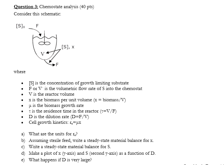 Question 3 Chemostate Analysis 40 Pts Consider Chegg Com