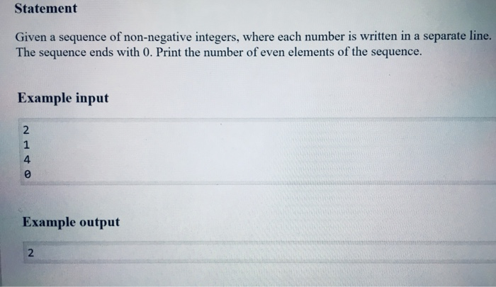 Solved Statement Given a sequence of non-negative integers, | Chegg.com
