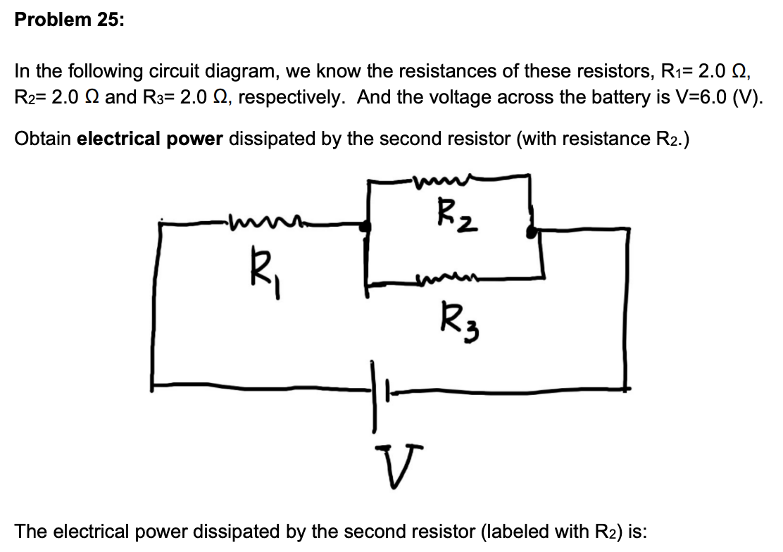 Solved In the following circuit diagram, we know the