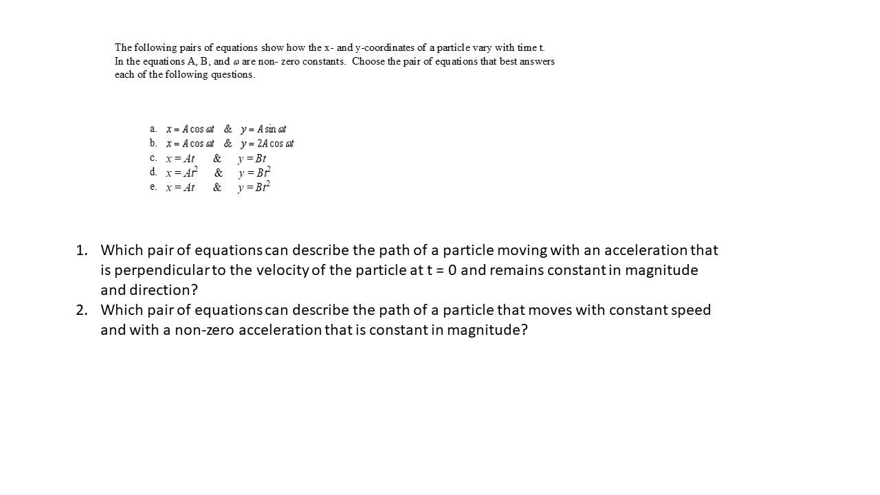 Solved Can you explain why the answers are e and a | Chegg.com