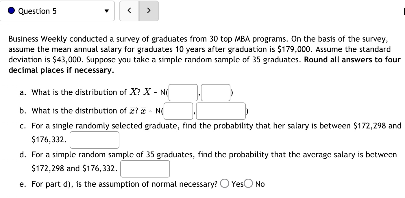 Solved Business Weekly Conducted A Survey Of Graduates From | Chegg.com