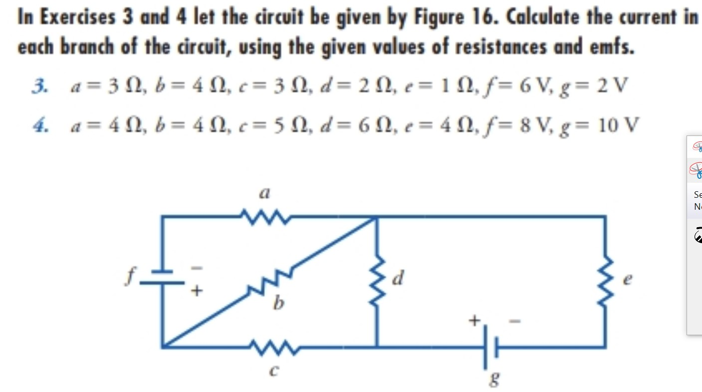 Solved In Exercises 3 and 4 let the circuit be given by | Chegg.com
