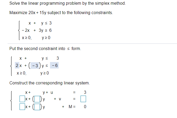 Solved Solve the linear programming problem by the simplex | Chegg.com