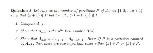 Solved Question 3 Let And Be The Number Of Partitions P Of | Chegg.com