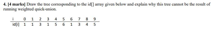 Solved 4. [4 marks] Draw the tree corresponding to the id[] | Chegg.com