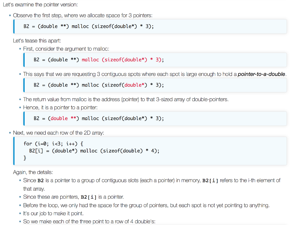 Solved Let's examine the pointer version: Observe the first | Chegg.com