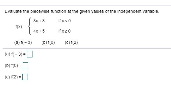 evaluate piecewise function calculator