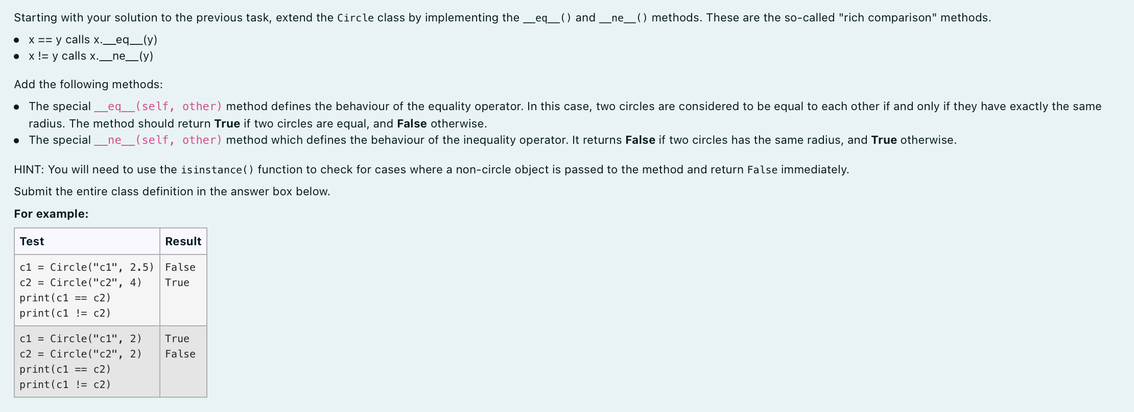 Solved The goal is to create a class that represents a | Chegg.com