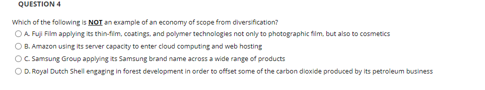 Solved QUESTION 4 Which of the following is NOT an example | Chegg.com