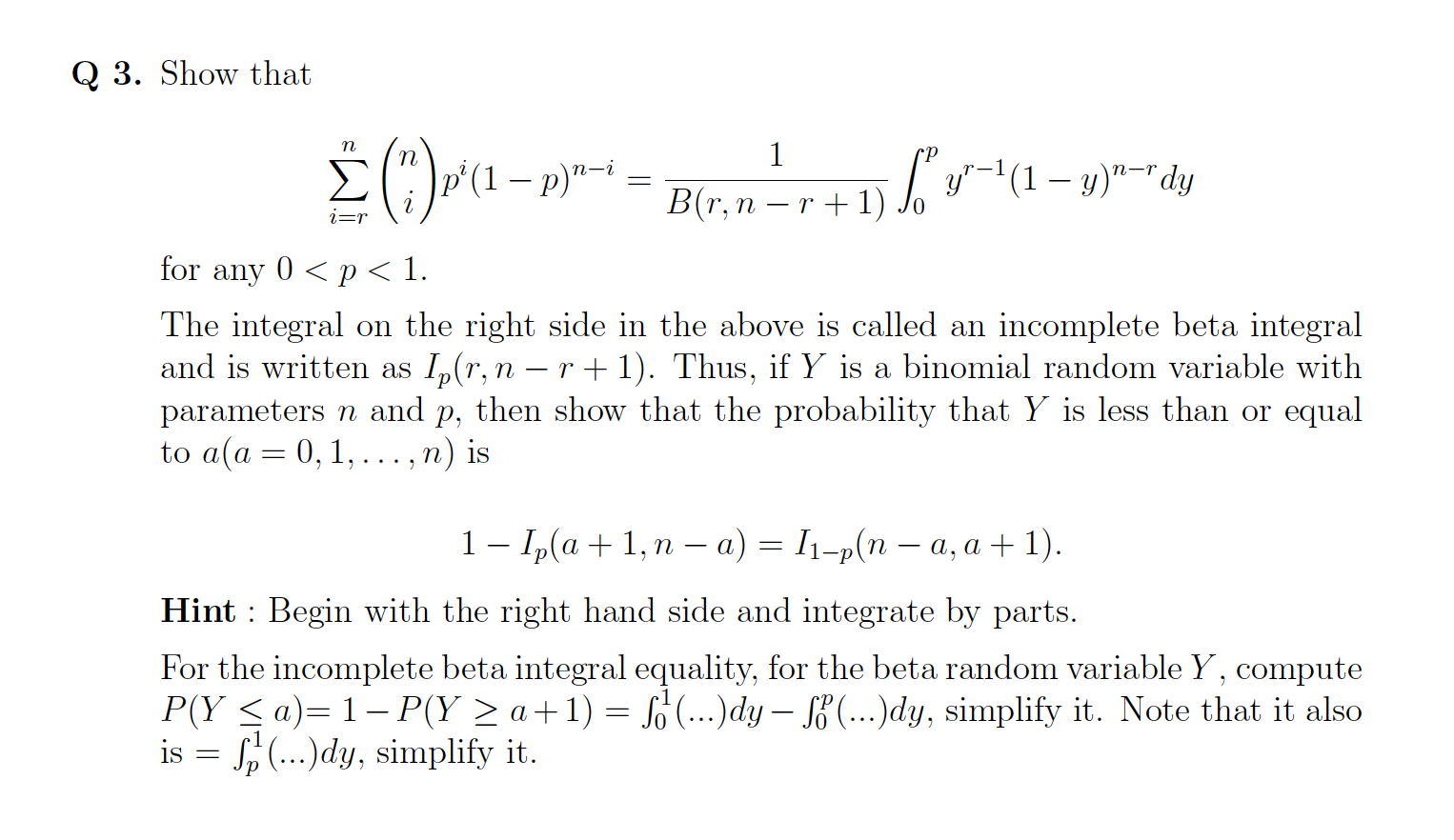 Solved Q 3. Show That | Chegg.com