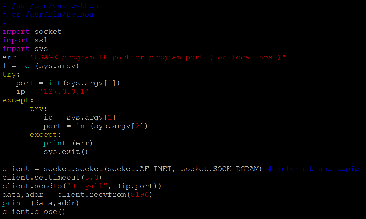 A udplistener py a python udp server the one chegg