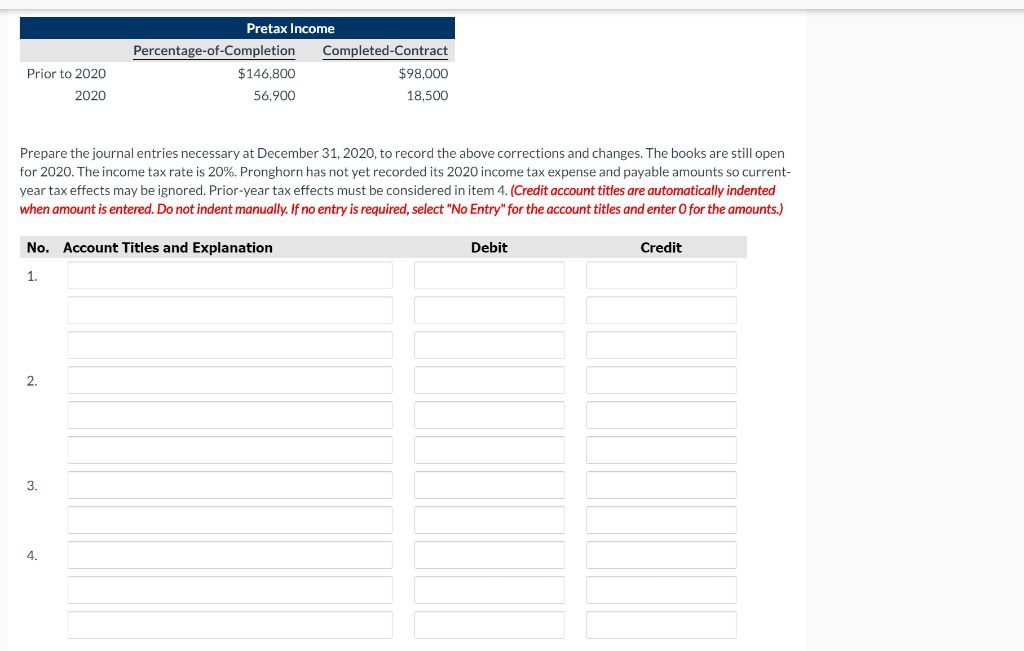 Solved Pronghorn Company Is In The Process Of Adjusting And Chegg Com