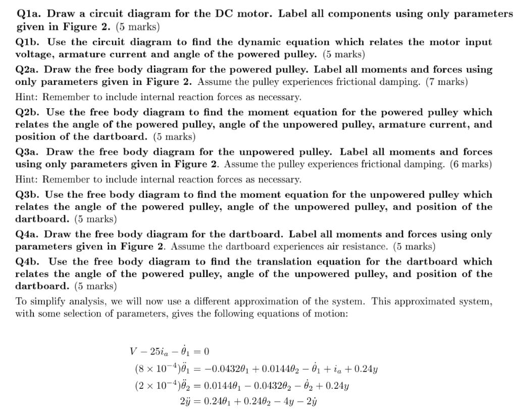 Solved The positioning system consists of a DC motor, two | Chegg.com
