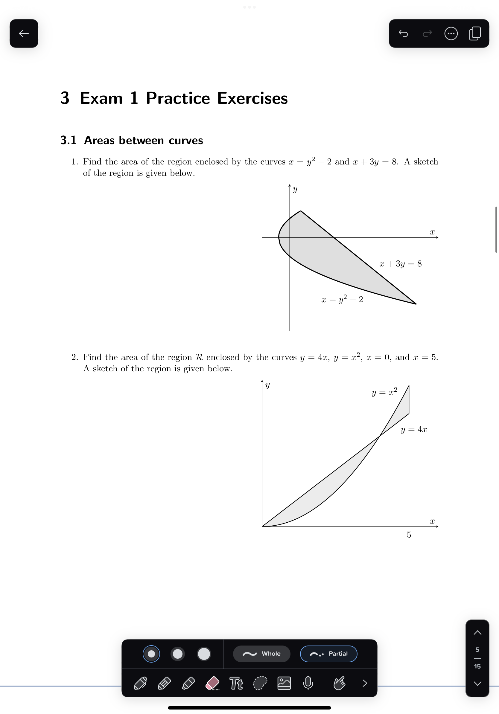 solved-1-find-the-area-of-the-region-enclosed-by-the-curves-chegg