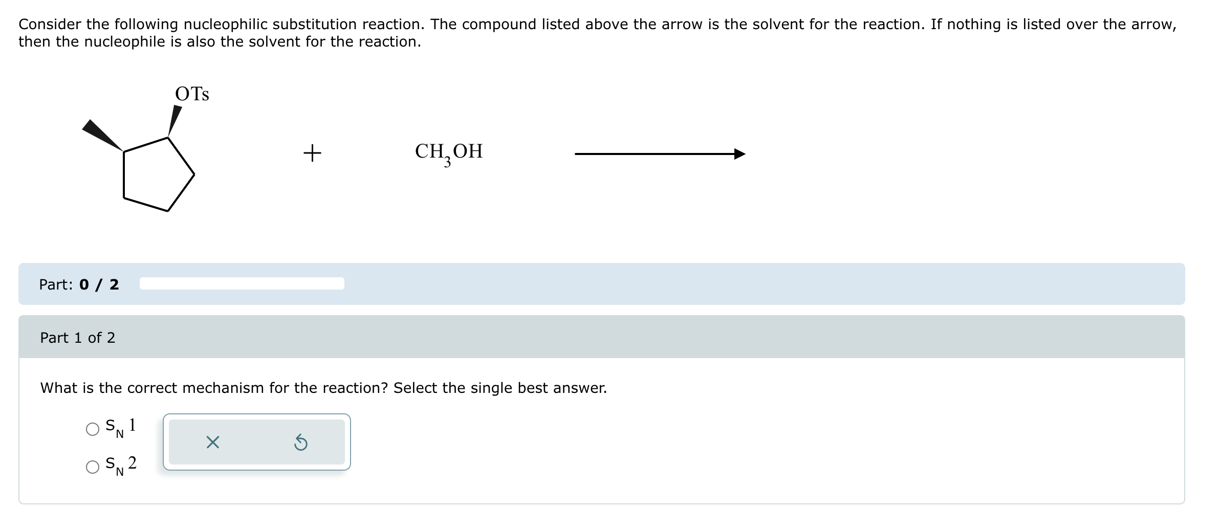 Solved Consider The Following Nucleophilic Substitution 8382