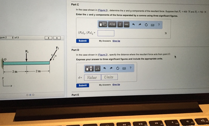 Solved In the case shown in determine the x and y components | Chegg.com