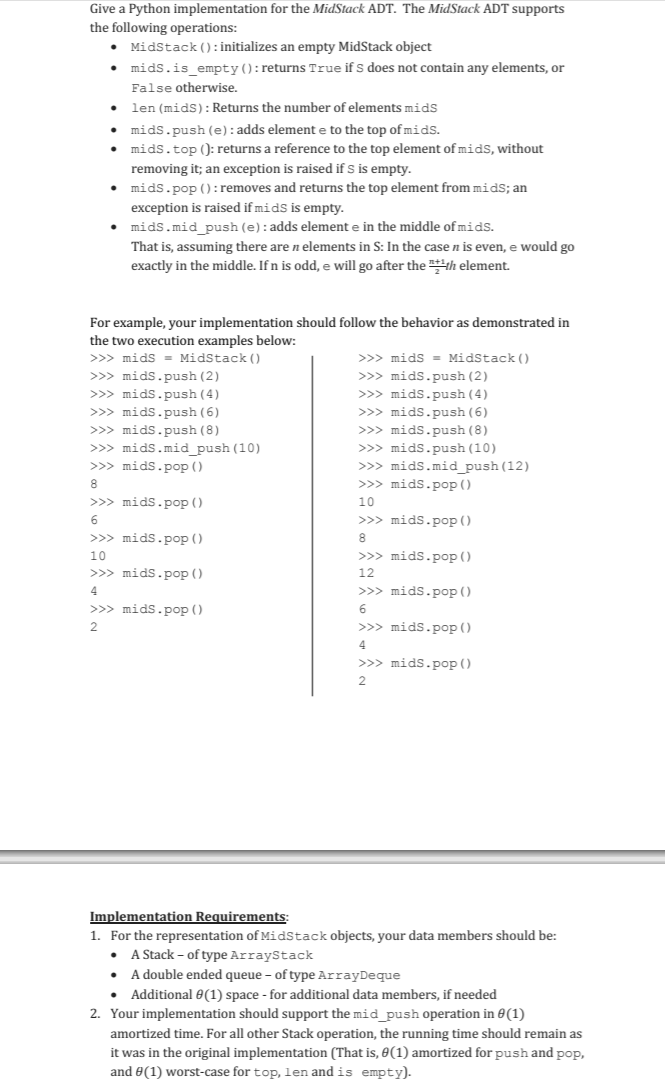 Code for ArrayStack: from ArrayList import | Chegg.com